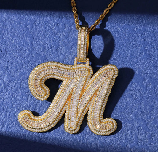 Ice me out letter pendant