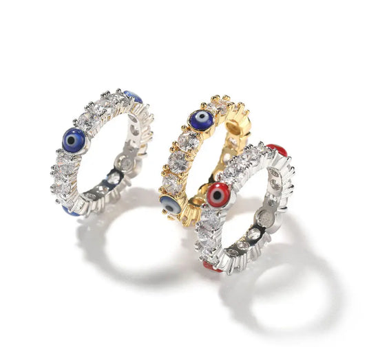 Evil eye rings