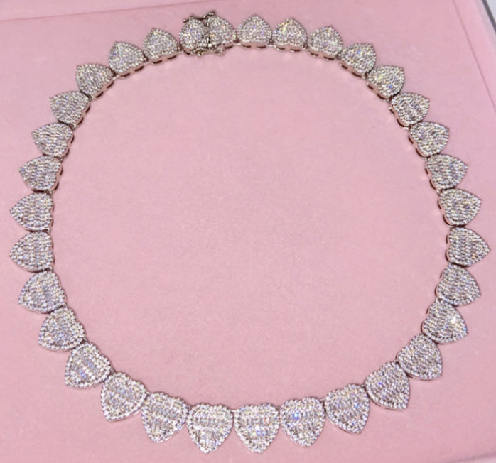 Clustered Heart Necklace