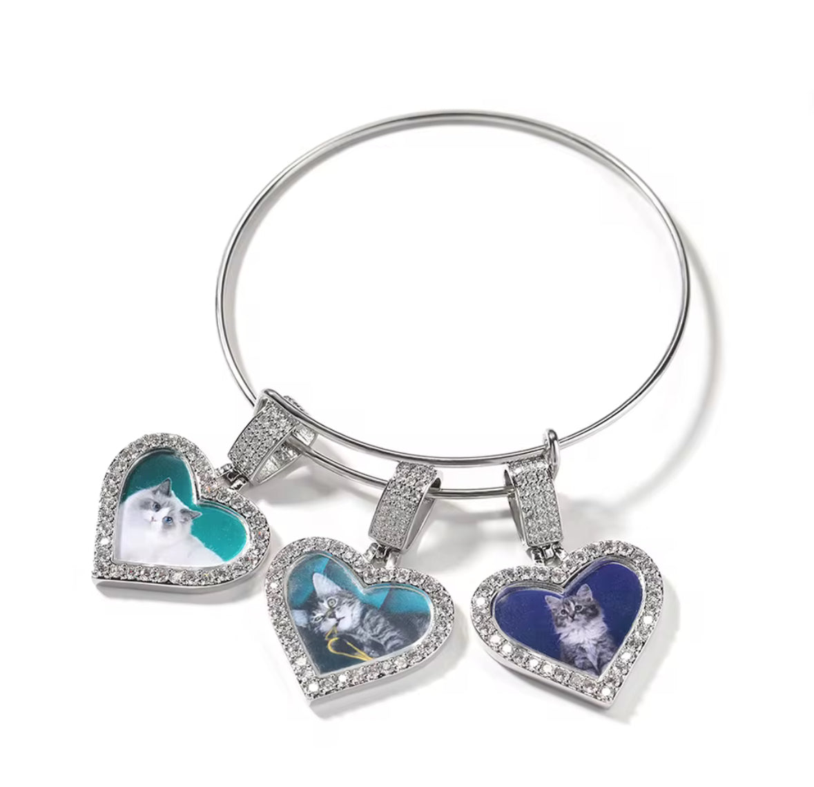 Heart picture bangles